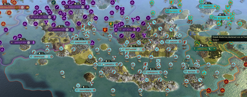 Illustration for article titled Civilization's Huge 61-Player War Is Just Nuts